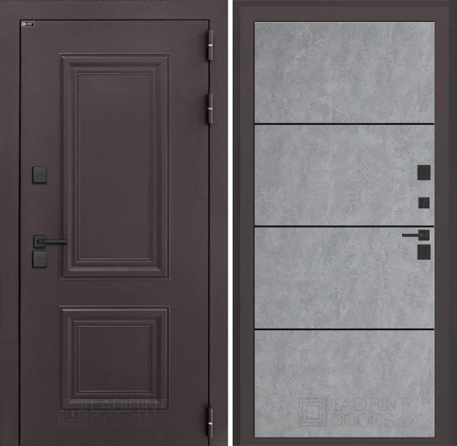 ПОЛЯРИС ЛАЙТ, 25 -Бетон светлый (черная вставка)