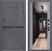 Термолаб 3 графит, Зеркало Максимум - бетон светлый